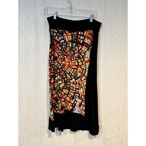 Luna Claire Skirt Women's Size Medium Black Multicolor